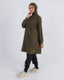 Longline Hooded Top - Khaki