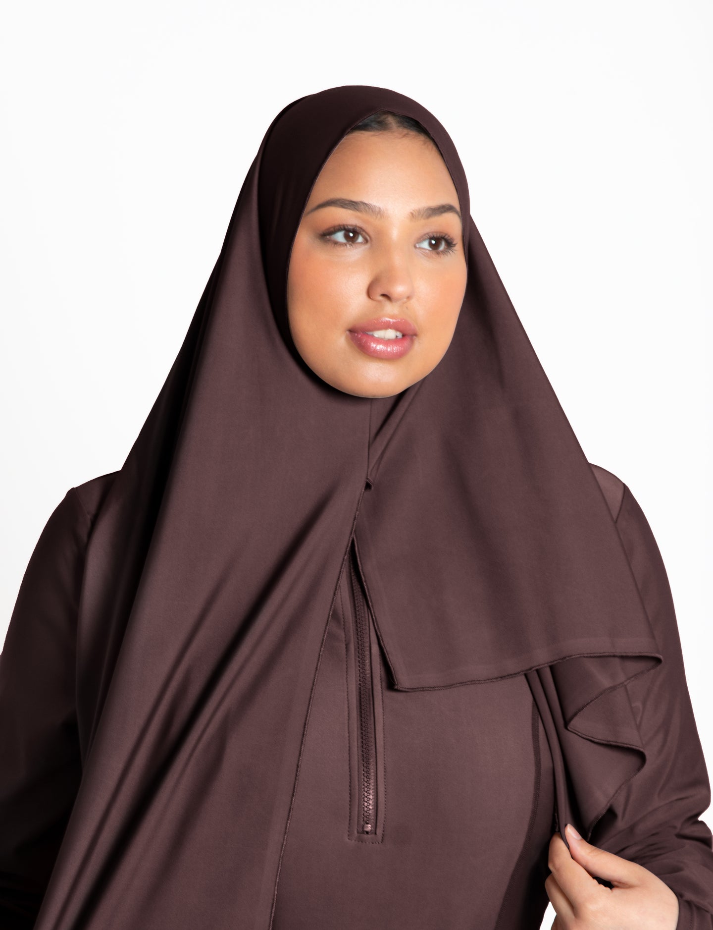 Imaan Swim Instant Hijab Wrap - Chocolate