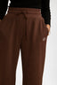 Wide Leg Varsity Joggers - Mocha