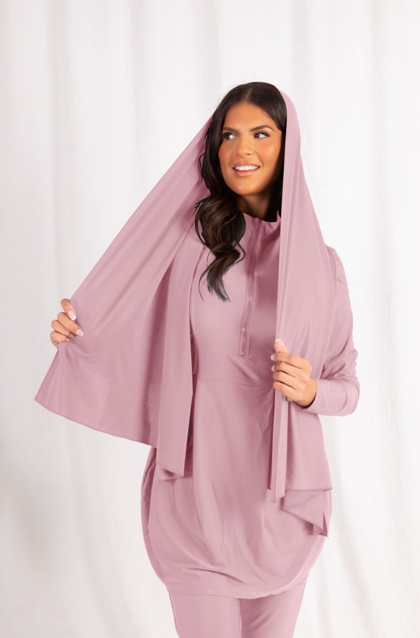 Imaan Swim Hijab Wrap - Dusty Pink