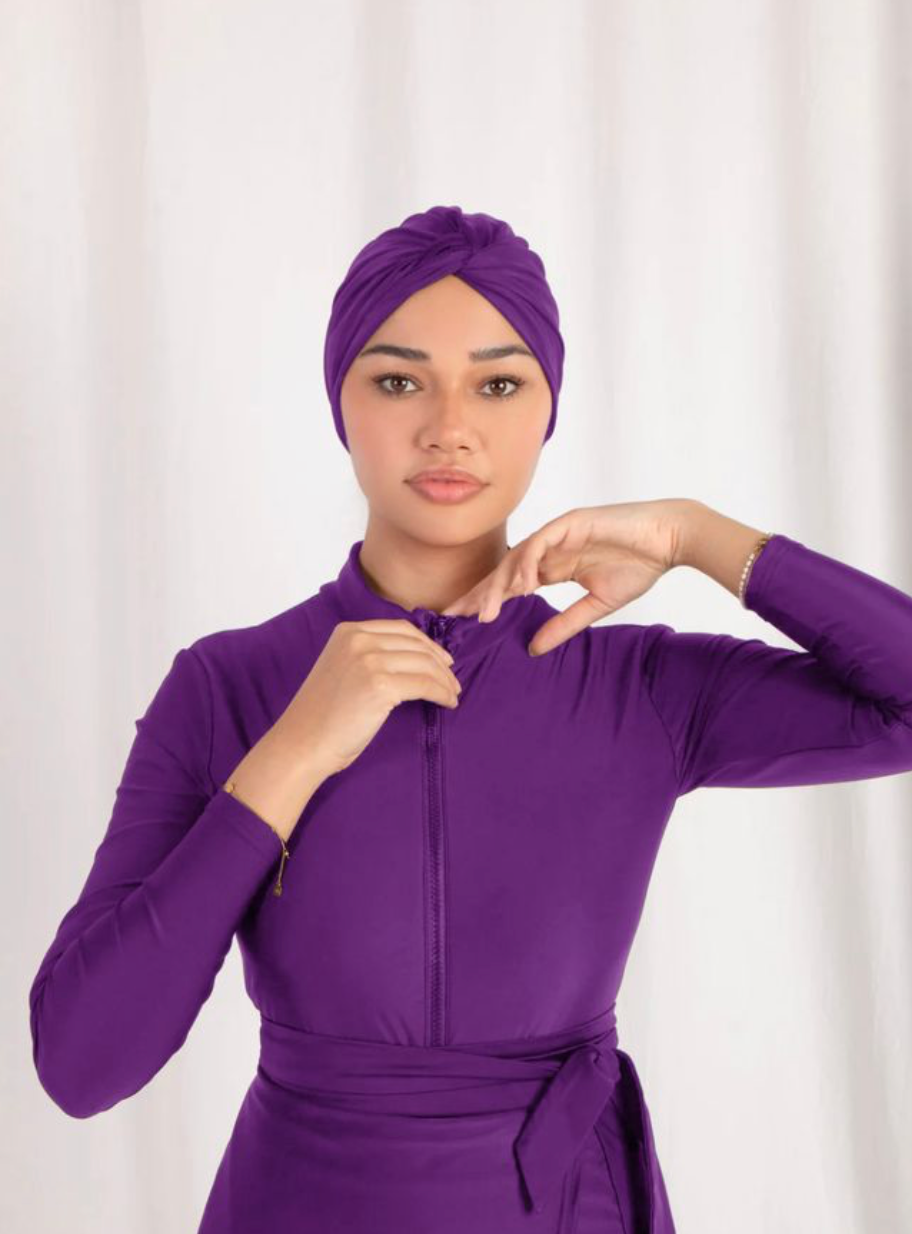 Imaan Swim Turban - Grape